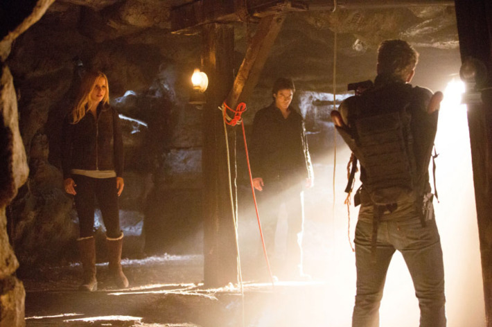 The Vampire Diaries -- "Down the Rabbit Hole" -- Pictured (L-R): Claire Holt as Rebekah, Ian Somerhalder as Damon, and Charlie Bewley as Vaughn