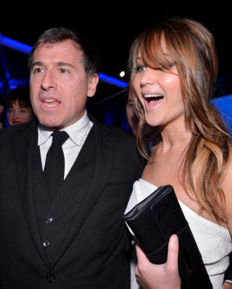 BEVERLY HILLS, CA - FEBRUARY 04: Director David O. Russell (L) and Jennifer Lawrence attend the 85th Academy Awards Nominations Luncheon at The Beverly Hilton Hotel on February 4, 2013 in Beverly Hills, California. (Photo by Alberto E. Rodriguez/Getty Images)