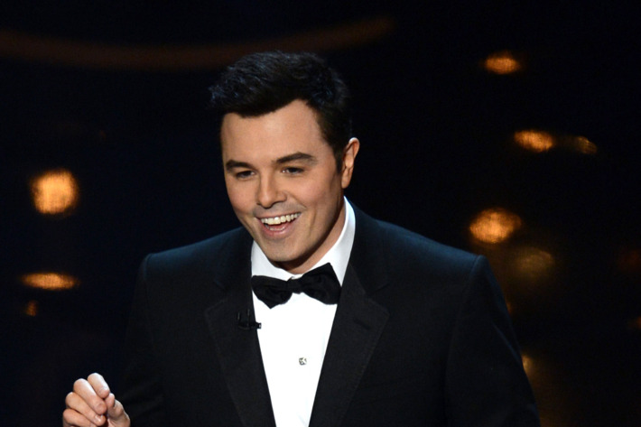 Host Seth MacFarlane speaks onstage during the Oscars held at the Dolby Theatre on February 24, 2013 in Hollywood, California.
