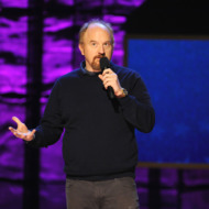 Louis C.K. speaks onstage at Comedy Central's night of too many stars: America comes together for autism programs at The Beacon Theatre on October 13, 2012 in New York City.