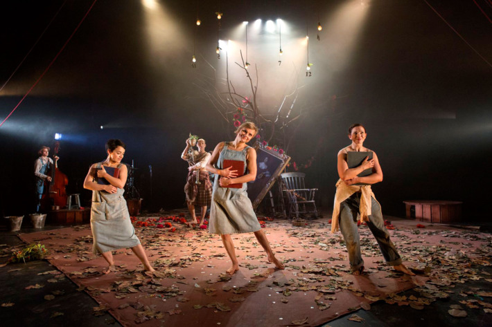 Audrey Brisson (The Girl), Patrycja Kujawska (The Wild) and Etta Murfitt (The Woman) in Kneehigh’s The Wild Bride