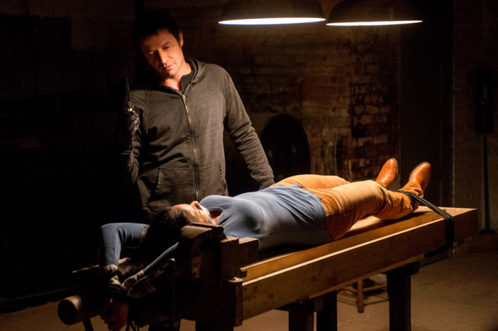 THE FOLLOWING: In a flashback, Joe Carroll (James Purefoy, L) confronts his next victim in the "Welcome Home" episode of THE FOLLOWING airing Monday, March 11 (9:00-10:00 PM ET/PT)