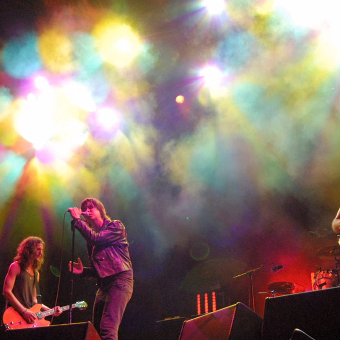 July 2006, Benic‡ssim, Spain --- The Strokes performing at the XII Festival Internacional de Benicassim in Benicassim, Spain. --- Image by ? Dosfotos/Lebrecht Music & Arts/Corbis