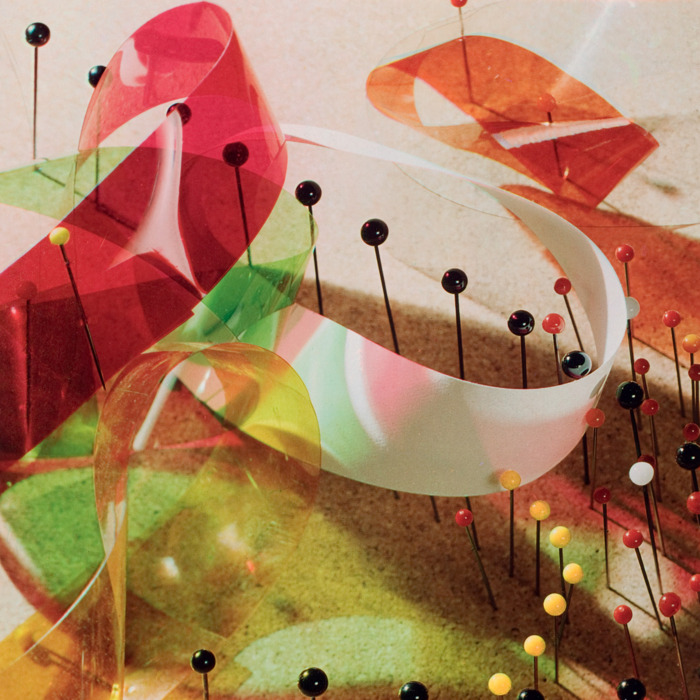 Study with pins and ribbons