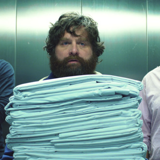 (L-r) BRADLEY COOPER as Phil, ZACH GALIFIANAKIS as Alan and ED HELMS as Stu in Warner Bros. Pictures’ and Legendary Pictures’ comedy “THE HANGOVER PART III,” a Warner Bros. Pictures release.