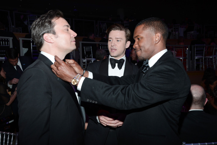 Jimmy Fallon, Justin Timberlake, Frank Ocean==TIME 100 GALA: TIME'S 100 MOST INFLUENTIAL PEOPLE IN THE WORLD==Jazz at Lincoln Center, NYC==April 23, 2013==