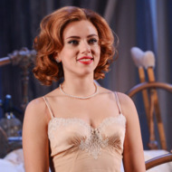 NEW YORK, NY - JANUARY 17: Actress Scarlett Johansson attends the curtain call for the "Cat On A Hot Tin Roof" opening night at Richard Rodgers Theatre on January 17, 2013 in New York City. (Photo by Stephen Lovekin/Getty Images)