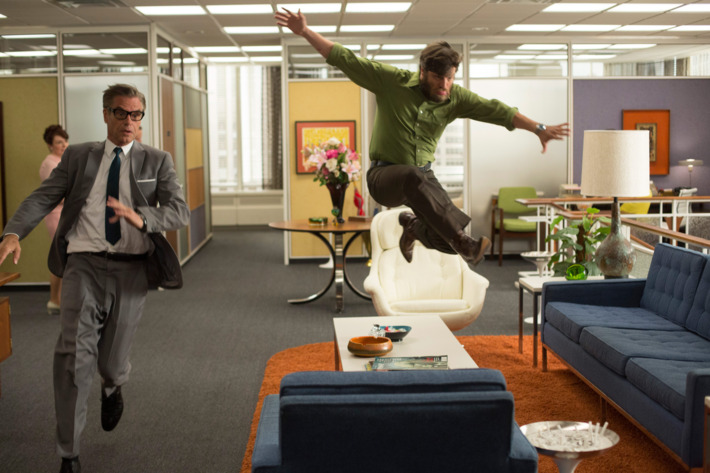 Jim Cutler (Harry Hamlin) and Stan Rizzo (Jay R. Ferguson) - Mad Men _ Season 6, Episode 8 _ 'The Crash' - Photo Credit: Jordin Althaus/AMC
