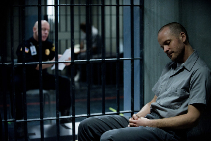 Frances Becker (Hugh Dillon) and Ray Seward (Peter Sarsgaard) - The Killing_Season 3, Episode 2_"That You Fear the Most" - Photo Credit: Carole Segal/AMC