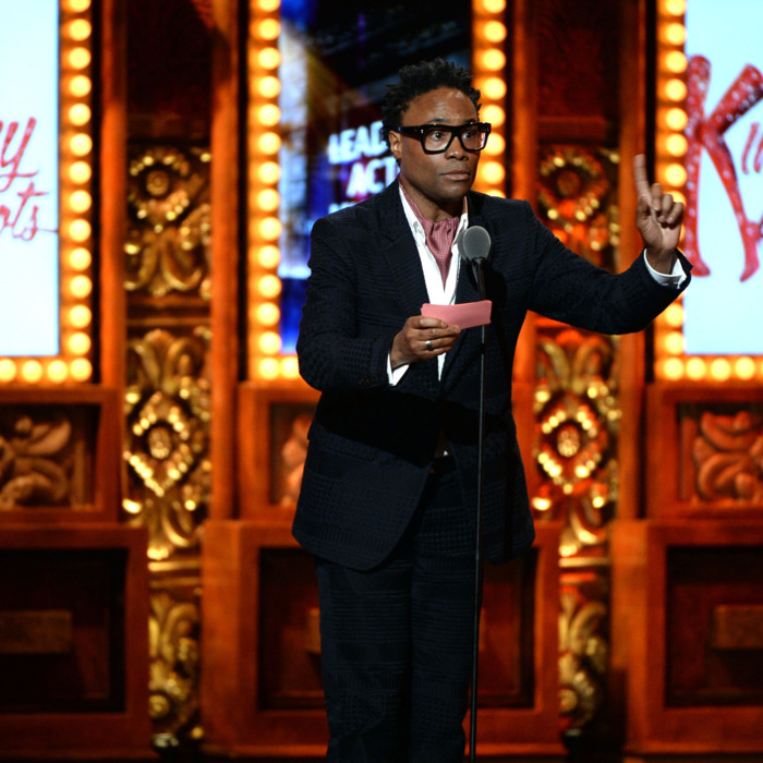 NEW YORK, NY - JUNE 09: Billy Porter accepts the Tony Award for Best Performance by an Actor in a Leading Role in a Musical for his role in