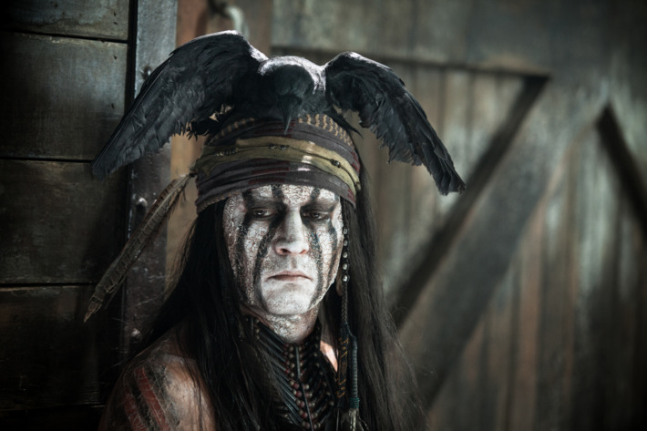 "THE LONE RANGER"Johnny Depp as TontoPh: Peter Mountain?Disney Enterprises, Inc. and Jerry Bruckheimer Inc. All Rights Reserved.