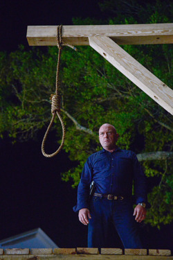 "Curtains" -- Jim (Dean Norris, pictured) takes justice into his own hands as he prepares the gallows for an unlucky resident on UNDER THE DOME. The season one finale airs Monday, Sept 16 (10:00-11:00 PM, ET/PT) on the CBS Television Network. Photo: Brownie Harris/???2013 CBS Broadcasting Inc.. All Rights Reserved.