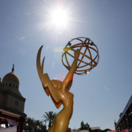 LOS ANGELES, CA - SEPTEMBER 16: A view of the Emmy Award statue during the arrivals at the 59th Annual Primetime Emmy Awards at the Shrine Auditorium on September 16, 2007 in Los Angeles, California. (Photo by Frazer Harrison/Getty Images)