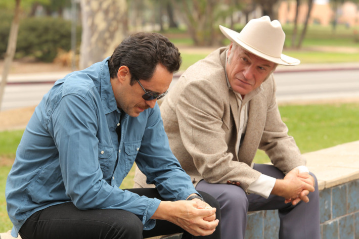 THE BRIDGE - "All About Eva" - Episode 12 (Airs, Wednesday, September 25, 10:00 pm e/p) Pictured: (L-R) Demian Bechir as Marco Ruiz, Ted Levine as Lt. Hank Wade. CR: Byron Cohen/FX Network