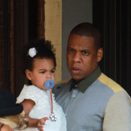 Beyonce, Jay Z and baby Blue Ivy spotted in Toronto. The couple were spotted leaving Nervosa Trattoria, an Italian Restaurant in Toronto.