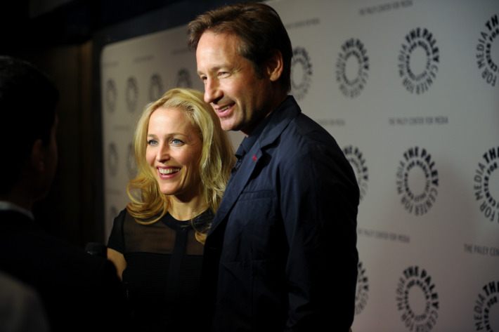 (L-R) Gillian Anderson and David Duchovny attend The Truth Is Here: David Duchovny And Gillian Anderson On "The X-Files" at The Paley Center for Media on October 12, 2013 in New York City.