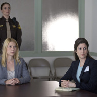 Claire Danes as Carrie Mathison and Stephanie J. Block as Patricia Cooper in Homeland
