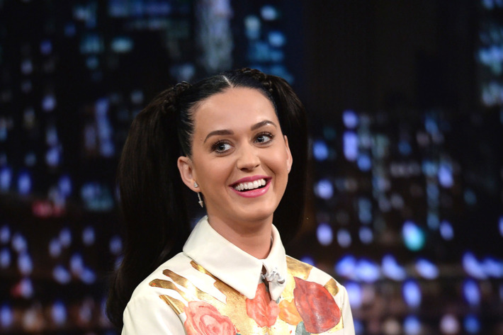 NEW YORK, NY - OCTOBER 10: Katy Perry visits "Late Night With Jimmy Fallon" at Rockefeller Center on October 10, 2013 in New York City. (Photo by Theo Wargo/Getty Images)