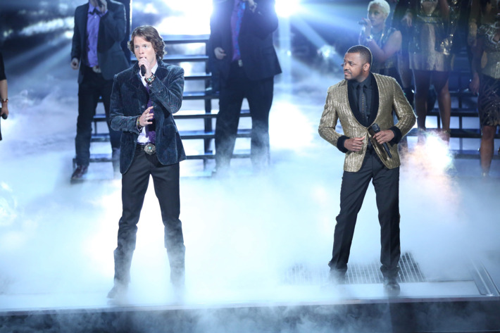 THE SING OFF -- Episode 407 -- Pictured: (l-r) Home Free, Ten -- (Photo by: Tyler Golden/NBC)