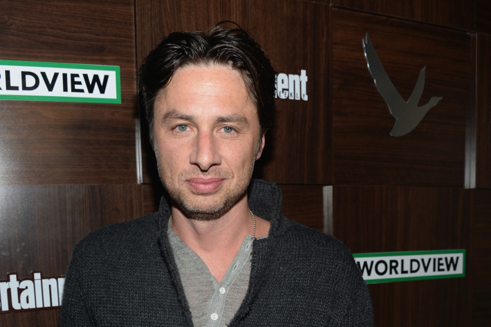 Actor Zach Braff attends the GREY GOOSE Blue Door Hosts "Wish I Was Here" Dinner on January 18, 2014 in Park City, Utah.
