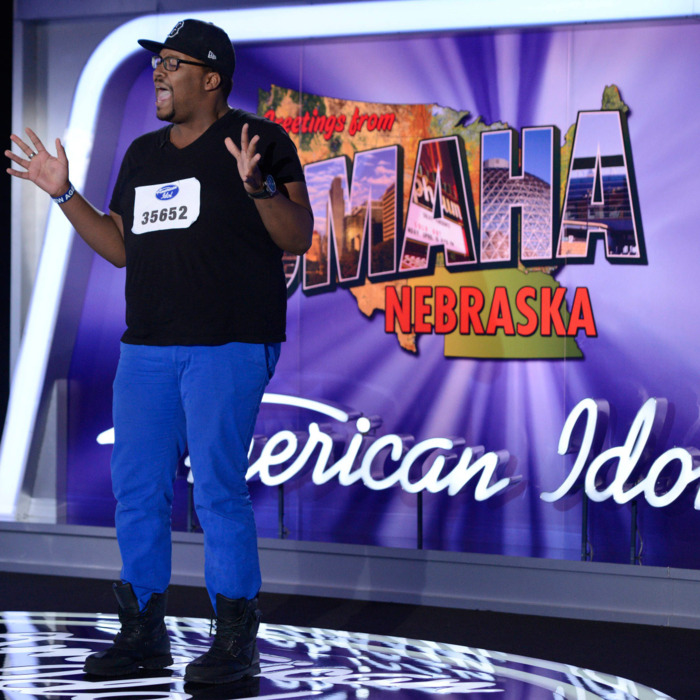 AMERICAN IDOL XIII: Omaha Auditions: Contestant Tyler Marshall auditions in front of the judges on AMERICAN IDOL XIII