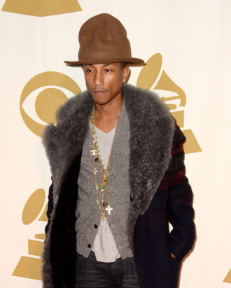 LOS ANGELES, CA - JANUARY 27: Recording artist Pharrell Williams attends