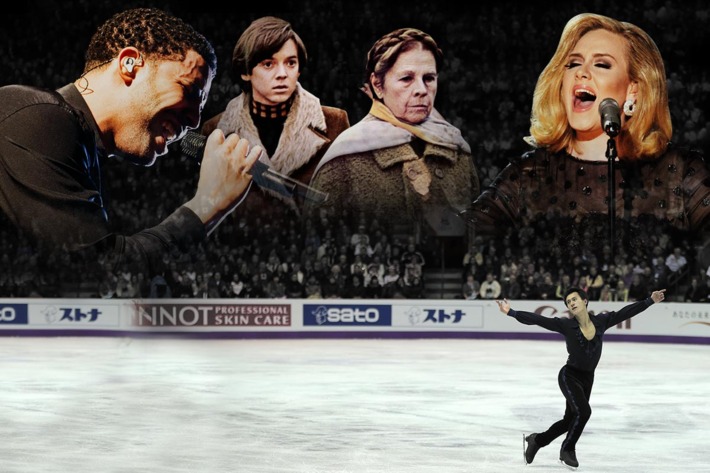 LONDON, ON - MARCH 13: Patrick Chan finishes first in the Men's short program at the ISU World Figure Skating Championships at Budweiser Gardens.