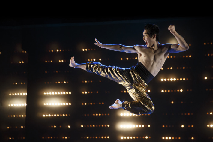 Kung FuPictured: Cole Horibe (Bruce Lee)The Pershing Square Signature Center/Irene Diamond StageCast List:Emmanuel BrownClifton DuncanBradley FongCole HoribeFrancis JuePeter KimAri LoebReed LuplauKristen Faith OeiJon RuaPhoebe StroleChristopher VoProduction Credits:Leigh Silverman (Director)David Zinn (Scenic Design)Anita Yavich (Costume Design)Ben Stanton (Lighting Design)Other Credits:Written by: David Henry Hwang