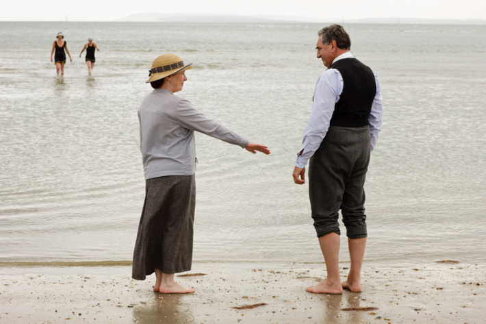 Part EightSunday, February 23, 20149 – 11pm ET on MASTERPIECE on PBSLady Rose meets the Prince of Wales and faces a dilemma. Trouble also plagues Cora’s mother and brother, Edith, and almost everyone else atDownton Abbey.Shown from left to right: Phyllis Logan as Mrs. Hughes as Jim Carter as Mr. Carson(C) Nick Briggs/Carnival Film & Television Limited 2013 for MASTERPIECEThis image may be used only in the direct promotion of MASTERPIECE CLASSIC. No other rights are granted. All rights are reserved. Editorial use only. USE ON THIRD PARTY SITES SUCH AS FACEBOOK AND TWITTER IS NOT ALLOWED.