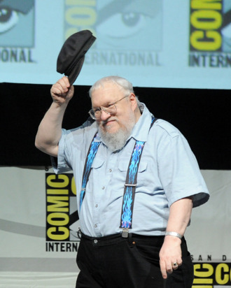 Writer George R.R. Martin speaks onstage during the