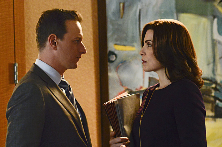 "A Precious Commodity"--Will (Josh Charles, left) needs Alicia????s (Julianna Margulies, right) help when an internal conflict at the firm necessitates a vote by the partners, on THE GOOD WIFE, Sunday, Oct 13 (9:00-10:00 PM, ET/PT) on the CBS Television Network. Photo: Myles Aronowitz/CBS ???2013 CBS Broadcasting Inc. All Rights Reserved
