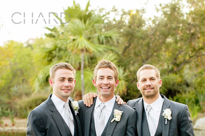 Paul Walker is best man at his brother Caleb's wedding just six weeks before his death.