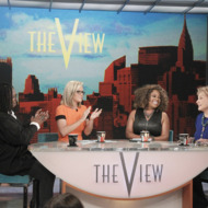 THE VIEW - 5/15/14 - For the first time in television history, all 11 co-hosts of ABC's "The View," present and past, shared the same stage, live, THURSDAY, MAY 15 on ABC to celebrate the show’s creator Barbara Walters. Walters is the last remaining co-host of the original panel of five women she helped assemble. "The View" airs Monday-Friday (11:00 a.m.- 12 noon, ET) on the ABC Television Network. (ABC/Lou Rocco)WHOOPI GOLDBERG, JENNY MCCARTHY, SHERRI SHEPHERD, BARBARA WALTERS