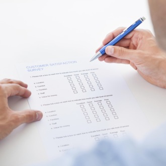 Person Filling Blank Form