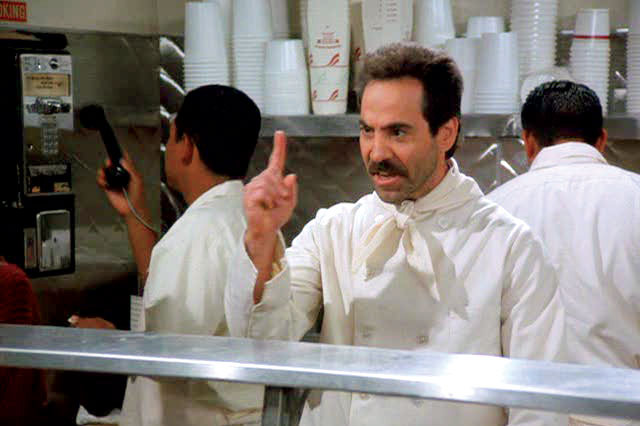 Seinfeld (NBC) Season 7, 1995-1996Episode: The Soup Nazi Original Air Date: November 2, 1995Shown: Larry Thomas (as Soup Nazi)