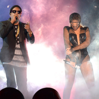 MIAMI GARDENS, FL - JUNE 25: Jay-Z and Beyonce perform during opening night of the
