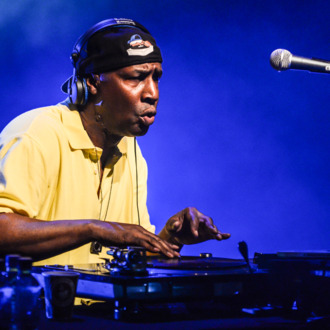 LONDON, ENGLAND - JUNE 13: Hip Hop DJ Grandmaster Flash performs on stage for James Lavelle's Meltdown at the Queen Elizabeth Hall on June 13, 2014 in London, United Kingdom. (Photo by Andy Sheppard/Redferns via Getty Images)