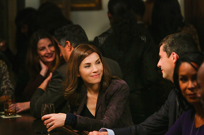 "Oppo Research" -- When Alicia agrees to further explore the option of running for State\'s Attorney, Eli brings a respected campaign manager into the fold to help her decide once and for all, on THE GOOD WIFE, Sunday, Oct. 12 (9:00-10:00 PM, ET/PT), on the CBS Television Network. Pictured (L-R) Julianna Margulies as Alicia Florrick and Matthew Goode as Finn Polmar Photo: Patrick Harbron???2014 CBS Broadcasting, Inc. All Rights Reserved