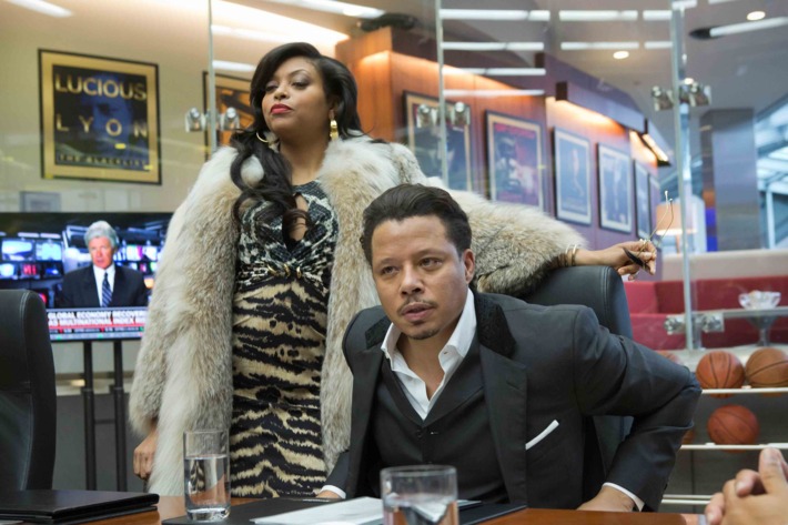 EMPIRE: Cookie Lyon (Taraji P. Henson, L) visits Lucious Lyon (Terrence Howard, R) to claim her share of the company in the premiere episode of EMPIRE airing Wednesday, Jan. 7 (9:00-10:00 PM ET/PT) on FOX.