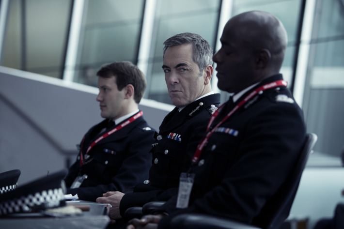 L to R, Jonny Sweet, James Nesbitt and Paterson Joseph - in the SundanceTV original series "Babylon" - Photo Credit: Dean Rogers