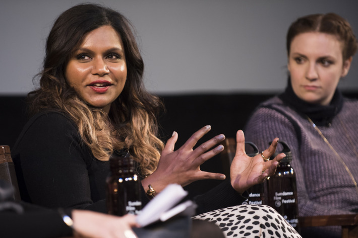 Mindy Kaling and Lena Dunham attend the “Power Of Stories: Serious Ladies" panel during the 2015 Sundance Film Festival on Saturday, Jan. 24, 2015, in Park City, Utah. (Photo by Arthur Mola/Invision/AP)