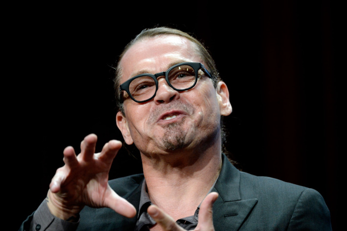 22 Jul 2014, Beverly Hills, California, USA --- Kurt Sutter, creator and executive producer of the drama series "Sons of Anarchy", participates in a panel discussion during FX Networks' portion of the 2014 Television Critics Association Cable Summer Press Tour in Beverly Hills, California July 21, 2014. REUTERS/Kevork Djansezian (UNITED STATES - Tags: ENTERTAINMENT) --- Image by ? KEVORK DJANSEZIAN/Reuters/Corbis