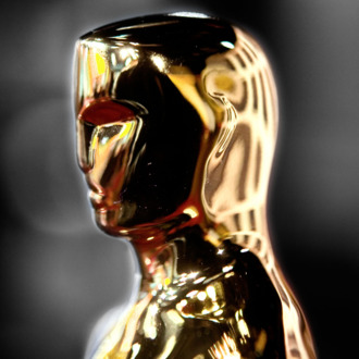 12 Feb 2007, New York City, New York State, USA --- A golden Oscar? statuette stands on display in New York City, as part of the