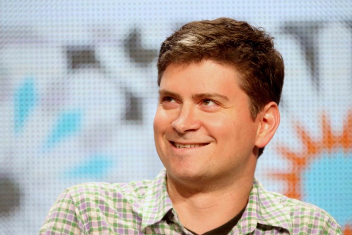 Michael Schur speaks onstage at the "Behind The Laughs" panel at the 2014 Summer Television Critics Association at The Beverly Hilton Hotel on July 20, 2014 in Beverly Hills, California.