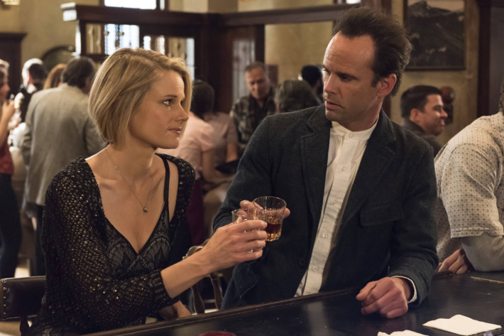 JUSTIFIED -- "Burned" -- Episode 609 (Airs Tuesday, March 17, 10:00 pm e/p) -- Pictured: (L-R) Joelle Carter as Ava Crowder, Walton Goggins as Boyd Crowder -- CR: Prashant Gupta/FX