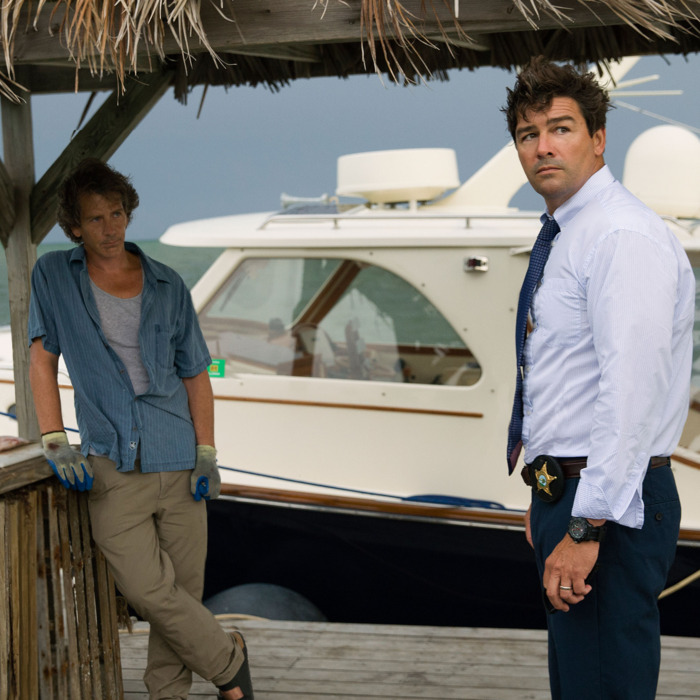 L to R: Ben Mendelsohn (Danny Rayburn) and Kyle Chandler (John Rayburn) in the Netflix Original Series BLOODLINE. Photo Credit: Saeed Adyani ? 2014 Netflix, Inc. All Rights Reserved.