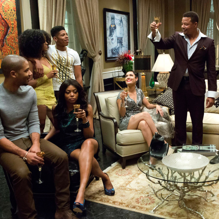 EMPIRE: Lucious (Terrence Howard) toasts his family in the