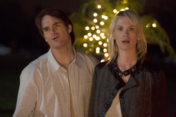 THE LAST MAN ON EARTH: Phil (Will Forte, L) and Melissa (January Jones, R) get a big surprise in the one-hour "Dunk the Skunk/Some Friggin' Fat Guy" episode of THE LAST MAN ON EARTH airing Sunday, March 22 (9:00-10:00 PM ET/PT) on FOX. ?2015 Fox Broadcasting Co. Cr: FOX