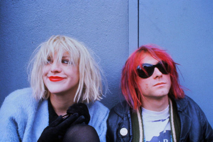 ca. 1992 --- Courtney Love and Kurt Cobain --- Image by ? Dora Handel/CORBIS OUTLINE