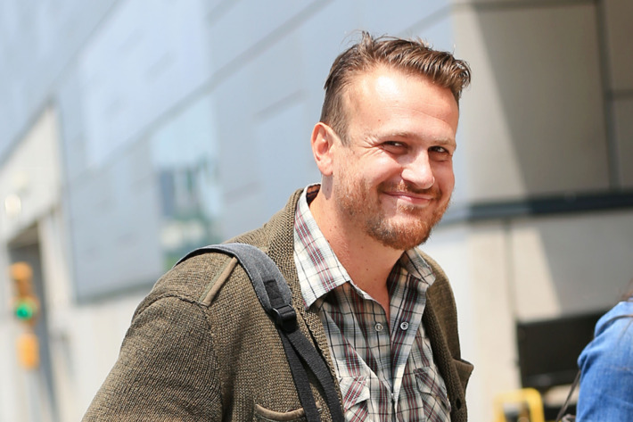 Jason Segel arrives at the Javitz Center in NYC